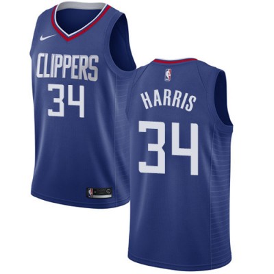 Nike Los Angeles Clippers #34 Tobias Harris Blue NBA Swingman Icon Edition Jersey Men's